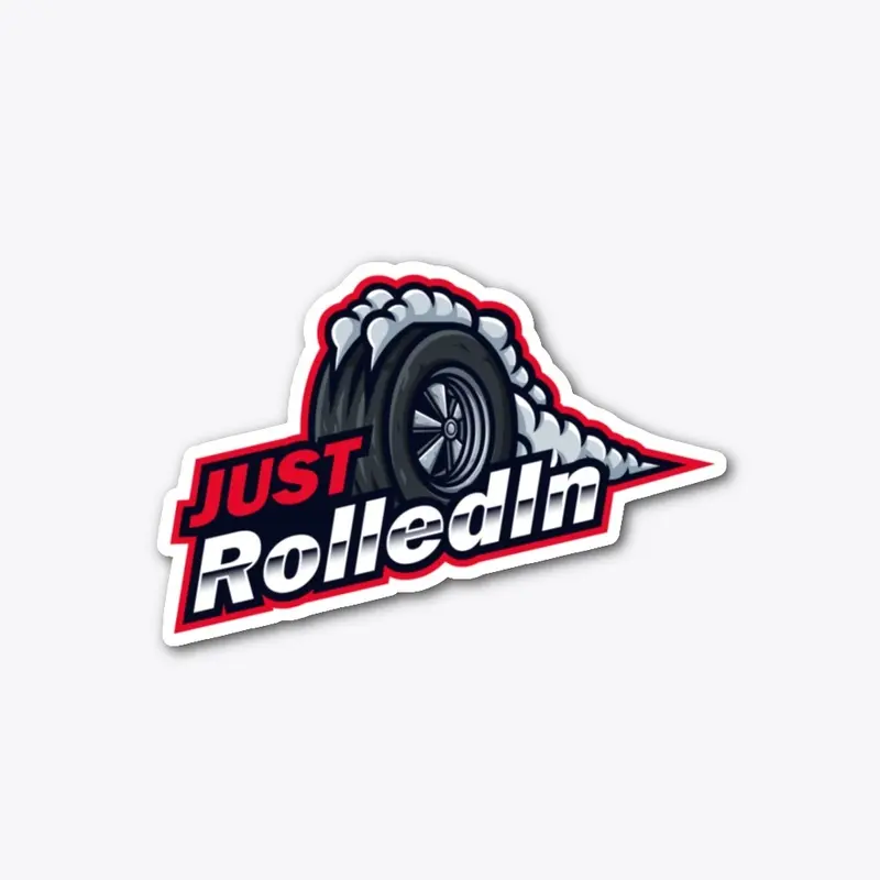 Old Just Rolled In Logo Die Cut Sticker